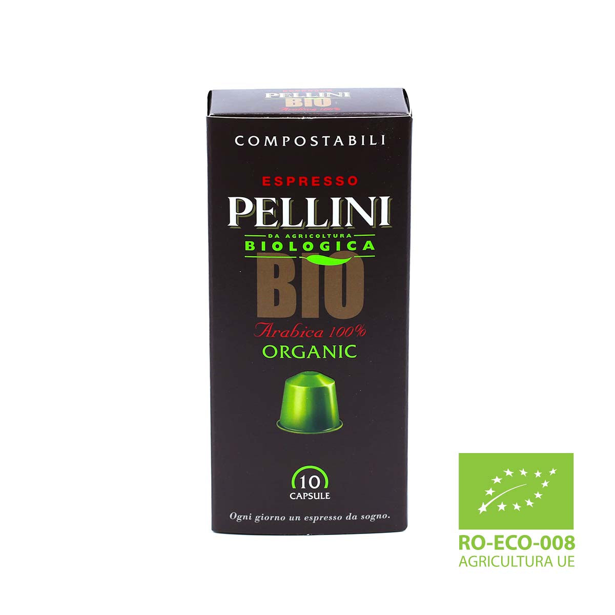 Pellini Bio Nespresso-compatible coffee capsules 10x5g - Aster Premium