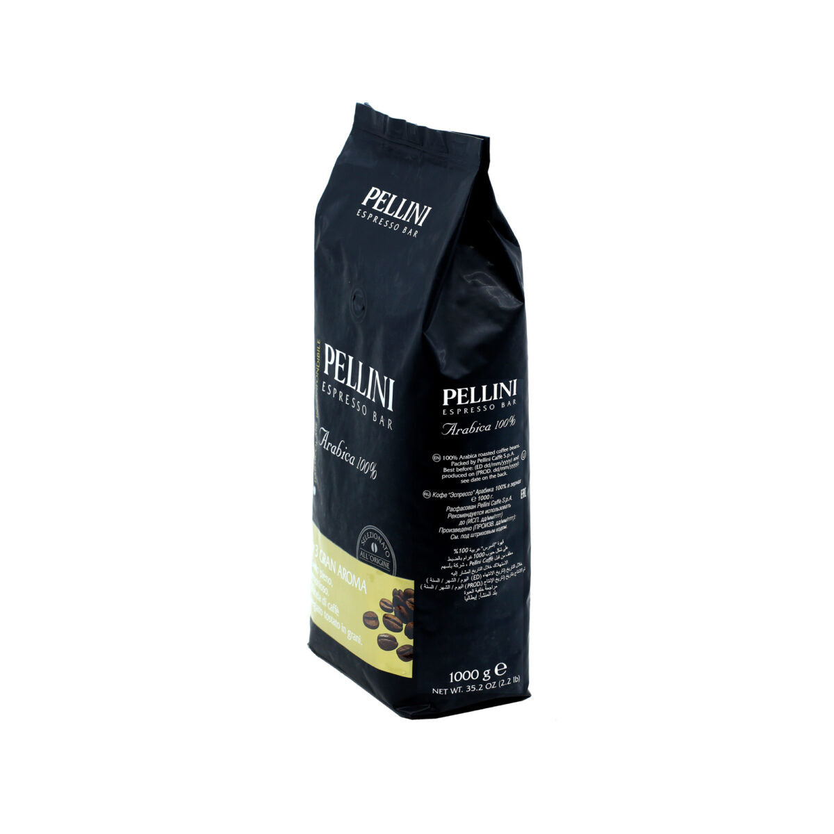 Pellini Gran Aroma 100% Arabica Coffee Beans 1kg 2,2lb - Aster Premium